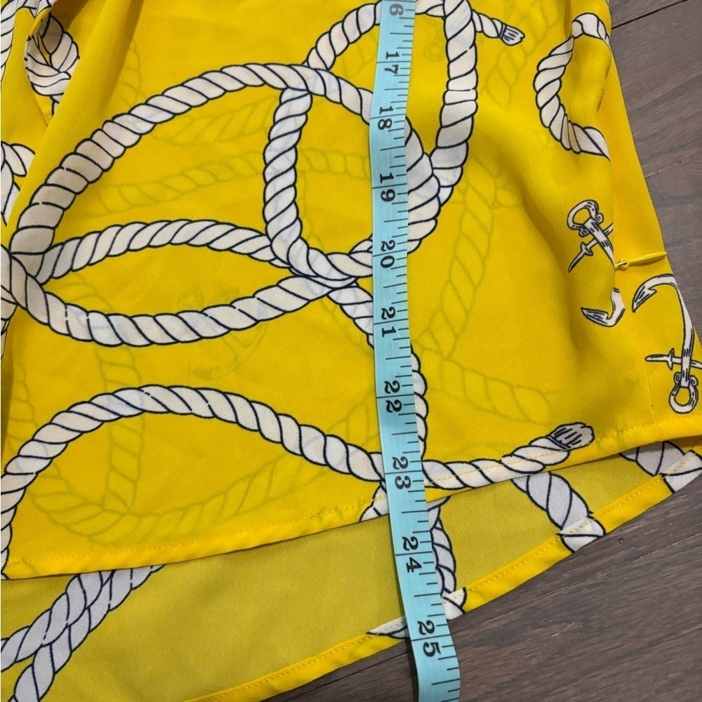 Cabi #5707 Reef Knot Blouse. Yellow Size small - Picture 8 of 9